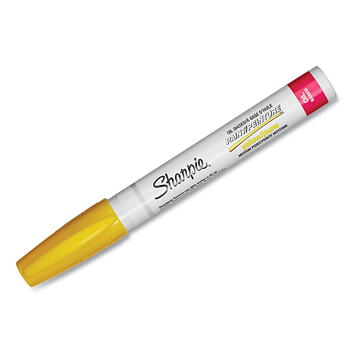 Sharpie Permanent Paint Marker, Medium Bullet Tip, Yellow (35554)