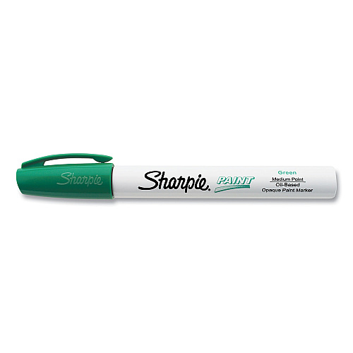 Sharpie Permanent Paint Marker, Medium Bullet Tip, Green (35552)