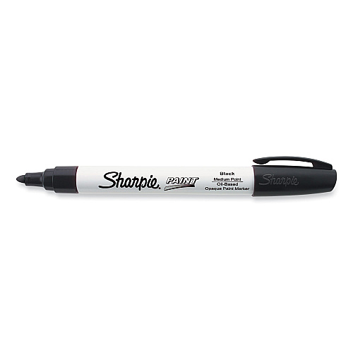 Sharpie Permanent Paint Marker, Medium Bullet Tip, Black (35549)