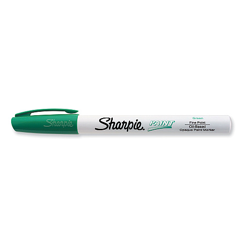 Sharpie Permanent Paint Marker, Fine Bullet Tip, Green (35537)