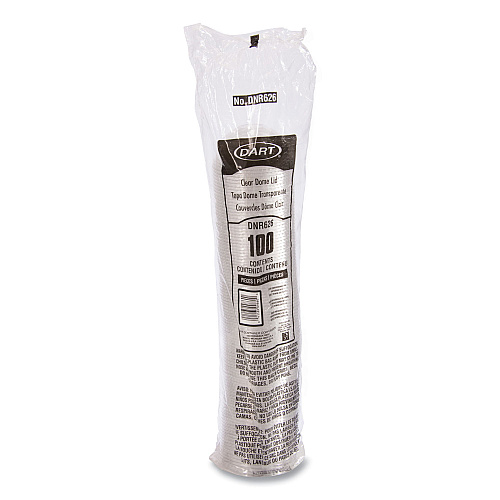 Dart Plastic Dome Lid, Fits 5.5 oz to 26 oz Foam Cups, Clear, 1,000/Carton (DNR626)