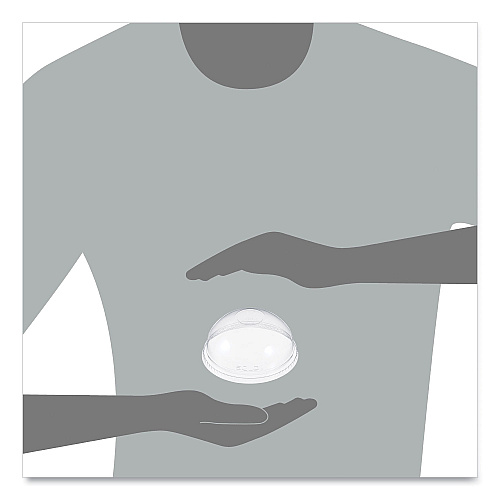 Dart Plastic Dome Lid, Fits 5.5 oz to 26 oz Foam Cups, Clear, 1,000/Carton (DNR626)