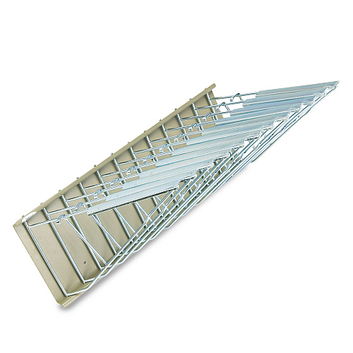 Safco Sheet File Pivot Wall Rack, 12 Hanging Clamps, 24w x 14.75d x 9.75h, Sand (5016)
