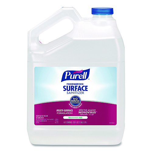 PURELL Foodservice Surface Sanitizer, Fragrance Free, 1 gal Bottle, 4/Carton (434104)