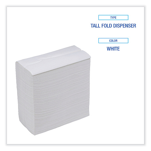 Boardwalk&reg; Tallfold Dispenser Napkin, White, 500 Wipes, 20 Packs (BWK8302W)