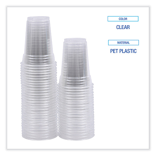 Boardwalk&reg; Clear Plastic Cold Cups, 9 oz, 1000/Carton (BWKPET9)