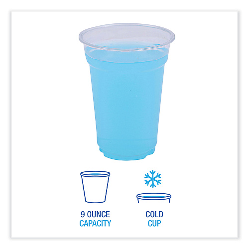 Boardwalk&reg; Clear Plastic Cold Cups, 9 oz, 1000/Carton (BWKPET9)