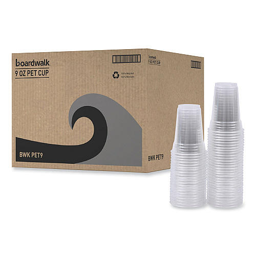 Boardwalk&reg; Clear Plastic Cold Cups, 9 oz, 1000/Carton (BWKPET9)
