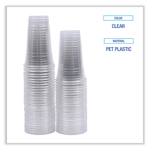 Boardwalk&reg; Clear Plastic Cold Cups, 24 oz, 600/Carton (BWKPET24)