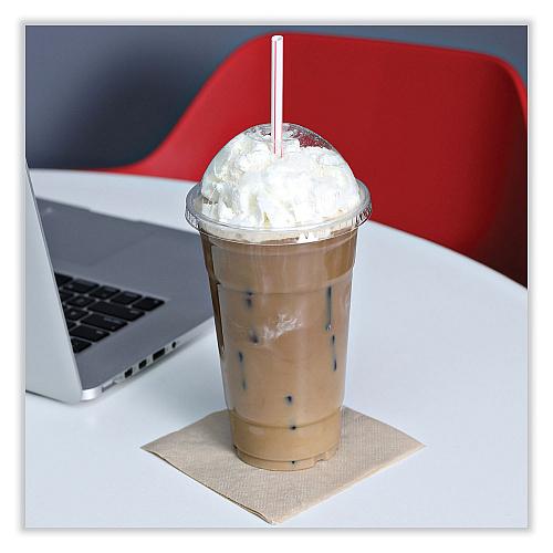 Boardwalk PET Cold Cup Dome Lids, Fits 14 oz to 24 oz Plastic Cups, Clear, 100 Lids/Sleeve, 10 Sleeves/Carton (BWKPETDOME)