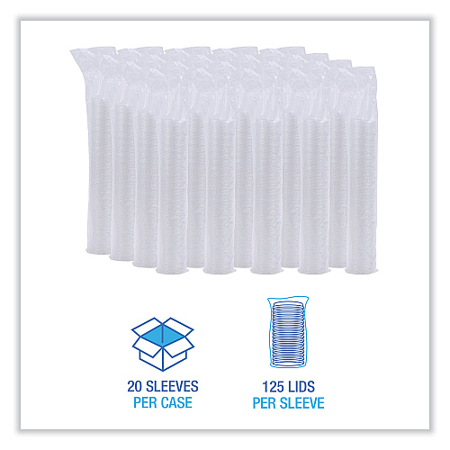 Boardwalk&reg; Soufflé/Portion Cup Lids, f/2 oz Portion Cups, 2500 Lids (BWKPRTLID2)