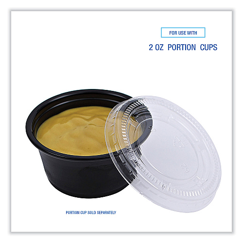 Boardwalk&reg; Soufflé/Portion Cup Lids, f/2 oz Portion Cups, 2500 Lids (BWKPRTLID2)