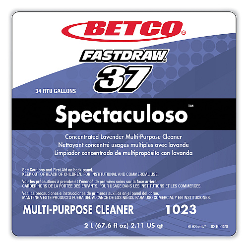 Betco Spectaculoso Multipurpose Cleaner, Lavender Scent, 67.6 oz Bottle, 4/Carton (10234700)