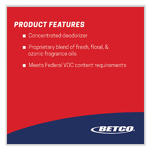 Betco BestScent Ocean Breeze Deodorizer, Ocean Breeze Scent, 67.6 oz FastDraw Bottle, 4/Carton (2314700)