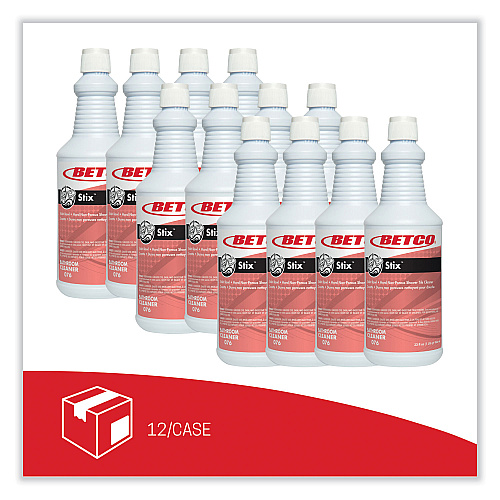 Betco Stix Toilet Bowl Cleaner, Cherry Almond Scent, 32 oz Bottle, 12/Carton (761200)