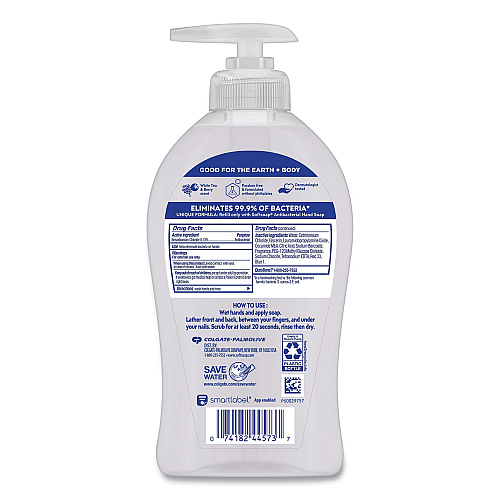 Softsoap Antibacterial Hand Soap, White Tea and Berry Fusion Scent, 11.25 oz, 6/Carton (44573)