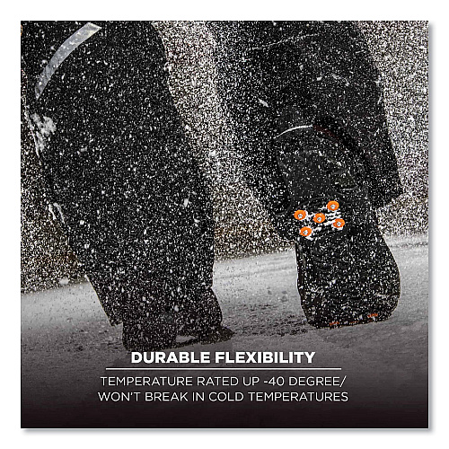ergodyne Trex 6310 Adjustable Slip-On Ice Cleats, Large, Black, Pair (16774)