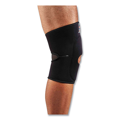 ergodyne ProFlex 615 Open Patella Anterior Pad Knee Sleeve, Medium, Black (16533)