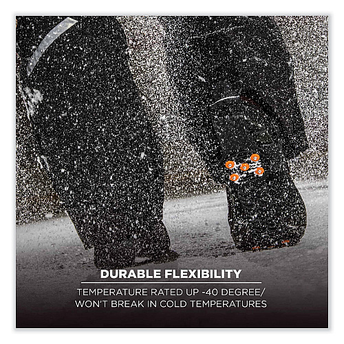 ergodyne Trex 6310 Adjustable Slip-On Ice Cleats, Medium, Black, Pair (16773)