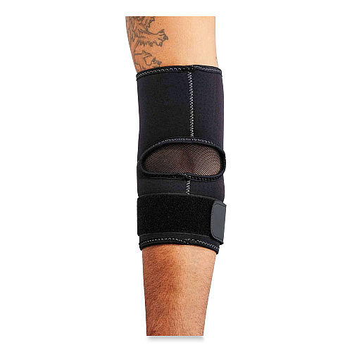 ergodyne ProFlex 655 Compression Arm Sleeve with Strap, Large, Black (16584)