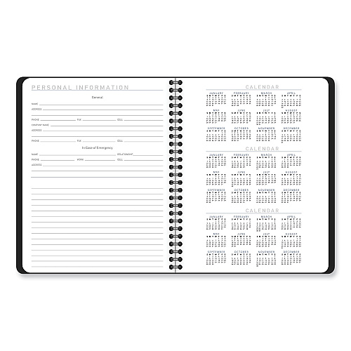 AT-A-GLANCE Contempo Lite Academic Year Weekly/Monthly Planner, 8.75 x 7.87, Black Cover, 12-Month (July to June): 2025 to 2026 (7058XL05)