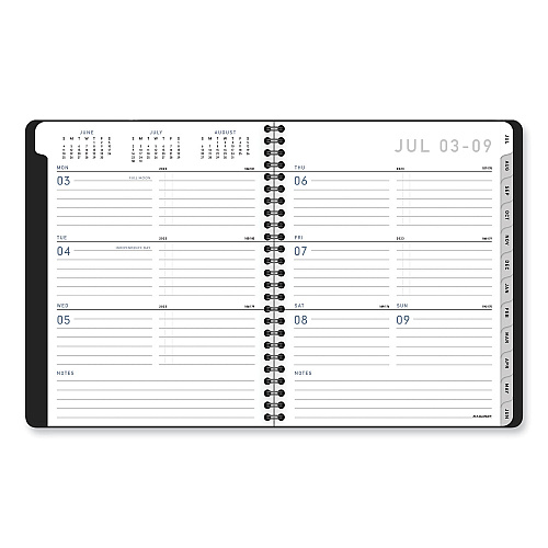 AT-A-GLANCE Contempo Lite Academic Year Weekly/Monthly Planner, 8.75 x 7.87, Black Cover, 12-Month (July to June): 2025 to 2026 (7058XL05)