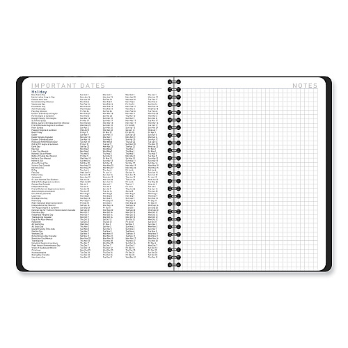 AT-A-GLANCE Contempo Lite Academic Year Weekly/Monthly Planner, 8.75 x 7.87, Black Cover, 12-Month (July to June): 2025 to 2026 (7058XL05)