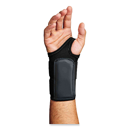 ergodyne ProFlex 4010 Double Strap Wrist Support, Small, Fits Right Hand, Black (70022)