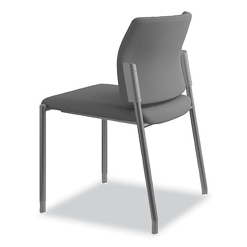 HON Accommodate Series Guest Chair, Fabric Upholstery, 23.5" x 22.25" x 31.5", Black Seat/Back, Textured Black Base, 2/Carton (SGS6NBCU10CK)