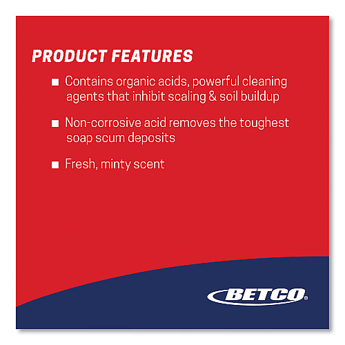 Betco Green Earth RTU Restroom Cleaner, Fresh Mint Scent, 32 oz Bottle, 12/Carton (3091200)