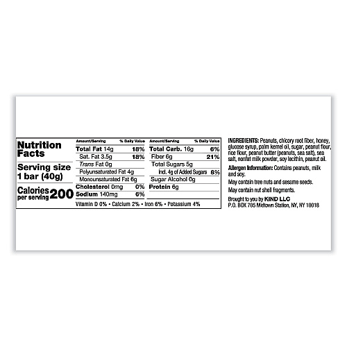 KIND Nuts and Spices Bar, Peanut Butter, 1.4 oz, 12/Pack (27742)