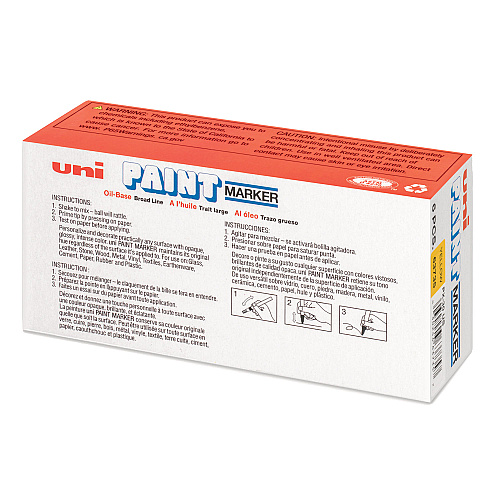 uni Paint Permanent Marker, Broad Chisel Tip, Yellow (63735)