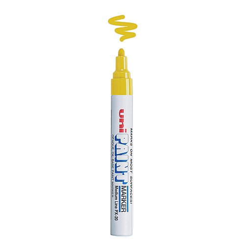 uni Paint Permanent Marker, Medium Bullet Tip, Assorted Colors, 6/Set (63630)