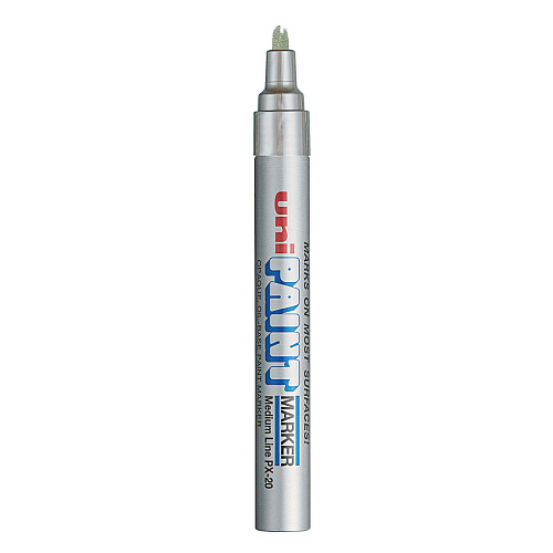 uni Paint Permanent Marker, Medium Bullet Tip, Metallic Silver
