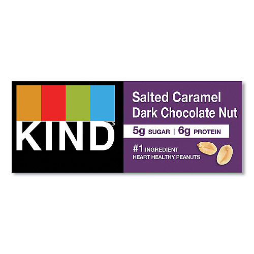 KIND Nuts and Spices Bar, Salted Caramel and Dark Chocolate Nut, 1.4 oz, 12/Pack (26961)