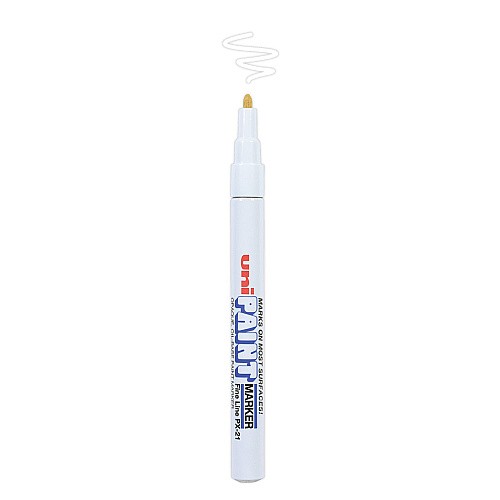 uni Paint Permanent Marker, Fine Bullet Tip, White (63713)