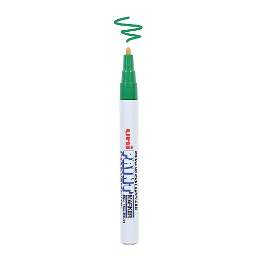 uni Paint Permanent Marker, Fine Bullet Tip, Green (63704)