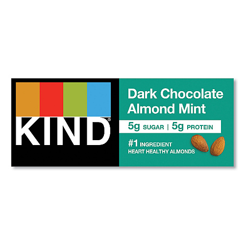 KIND Nuts and Spices Bar, Dark Chocolate Almond Mint, 1.4 oz Bar, 12/Box (19988)