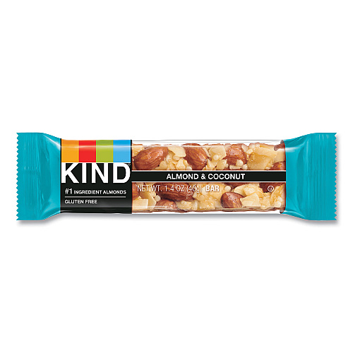 KIND Fruit and Nut Bars, Almond and Coconut, 1.4 oz, 12/Box (17828)