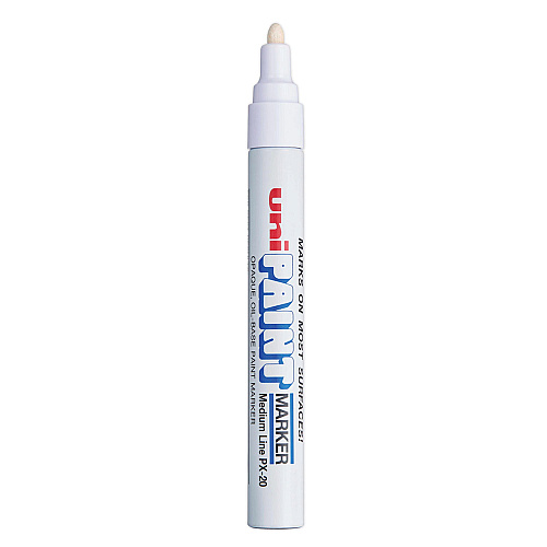 uni Paint Permanent Marker, Medium Bullet Tip, White (63613)