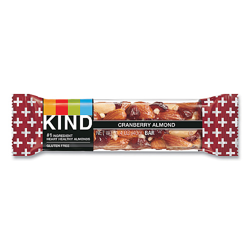 KIND Plus Nutrition Boost Bar, Cranberry Almond and Antioxidants, 1.4 oz, 12/Box (17211)
