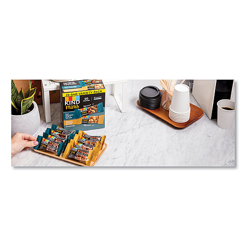 KIND Minis, Dark Chocolate Nuts and Sea Salt/Caramel Almond and Sea Salt, 0.7 oz, 20/Pack (27964)