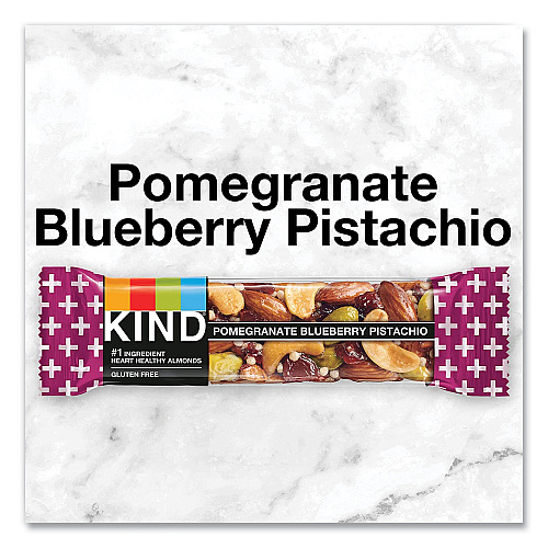 KIND Plus Nutrition Boost Bar, Pom. Blueberry Pistachio/Antioxidants, 1.4 oz, 12/Box (17221)