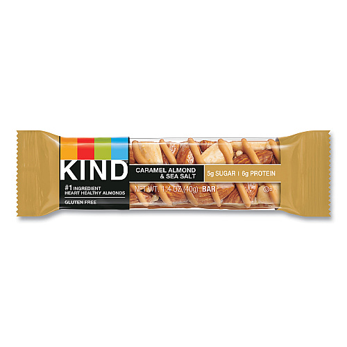 KIND Nuts and Spices Bar, Caramel Almond and Sea Salt, 1.4 oz Bar, 12/Box (18533)