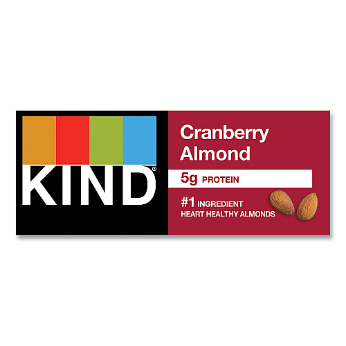 KIND Plus Nutrition Boost Bar, Cranberry Almond and Antioxidants, 1.4 oz, 12/Box (17211)