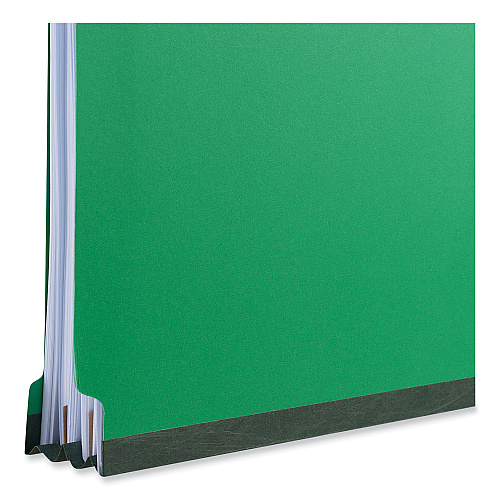 Universal Bright Colored Pressboard Classification Folders, 2" Expansion, 1 Divider, 4 Fasteners, Letter Size, Emerald Green, 10/Box (UNV10202)