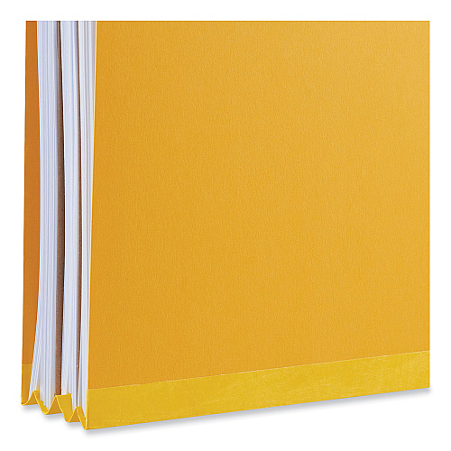 Universal Bright Colored Pressboard Classification Folders, 2" Expansion, 1 Divider, 4 Fasteners, Letter Size, Yellow Exterior, 10/Box (UNV10204)