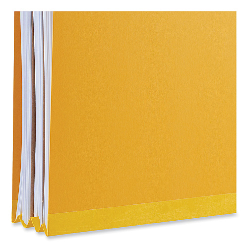 Universal Bright Colored Pressboard Classification Folders, 2" Expansion, 1 Divider, 4 Fasteners, Legal Size, Yellow Exterior, 10/Box (UNV10214)