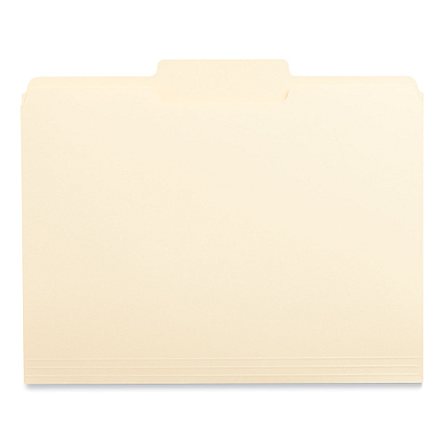 Universal Top Tab File Folders, 1/3-Cut Tabs: Center Position, Letter Size, 0.75" Expansion, Manila, 100/Box (UNV12122)