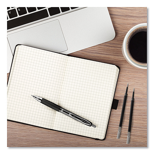 uni-ball Refill for Signo Gel 207 Pens, Medium 0.7 mm Conical Tip, Black Ink, 2/Pack (70207PP)
